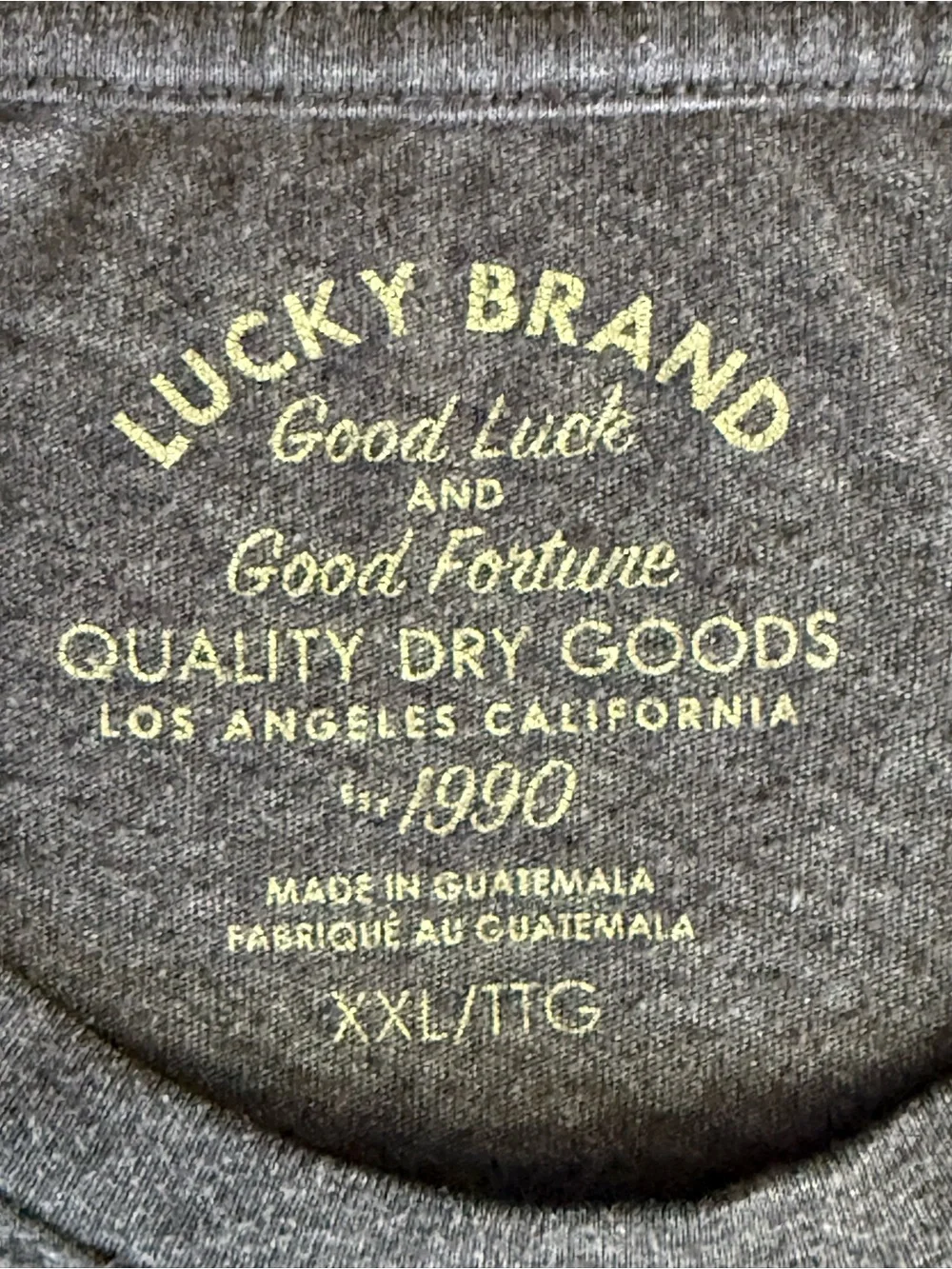 Lucky Brand Spade Crest Unisex T-shirt Size XXL Extremely soft Vintage style